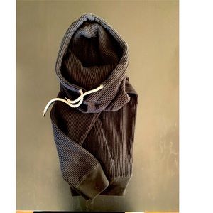 MEN'S AMERICAN EAGLE WAFFLE KNIT HOODED HOODIE SWEATSHIRT